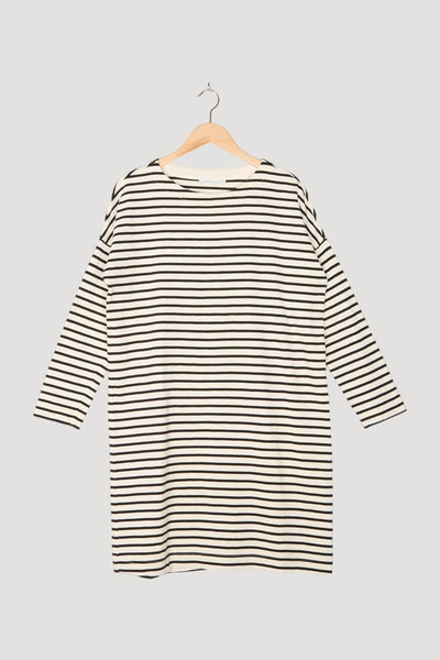 Secondhand Heavy Slub Jerseykleid Streifen 