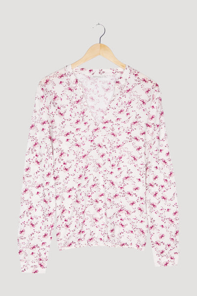 Secondhand Jersey-Bluse aus reiner Bio-Baumwolle