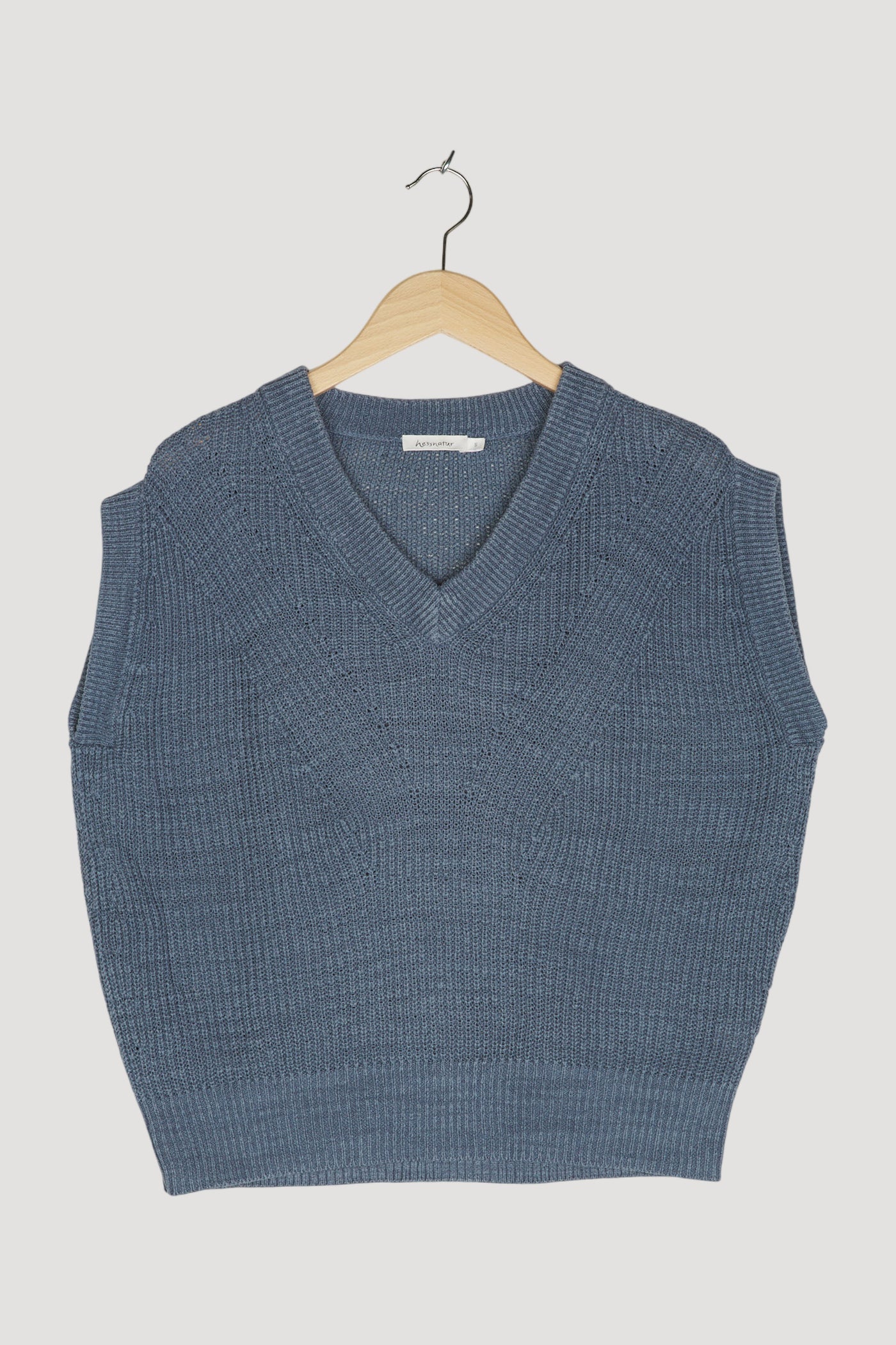 Secondhand Strickpullunder aus Leinen und Baumwolle