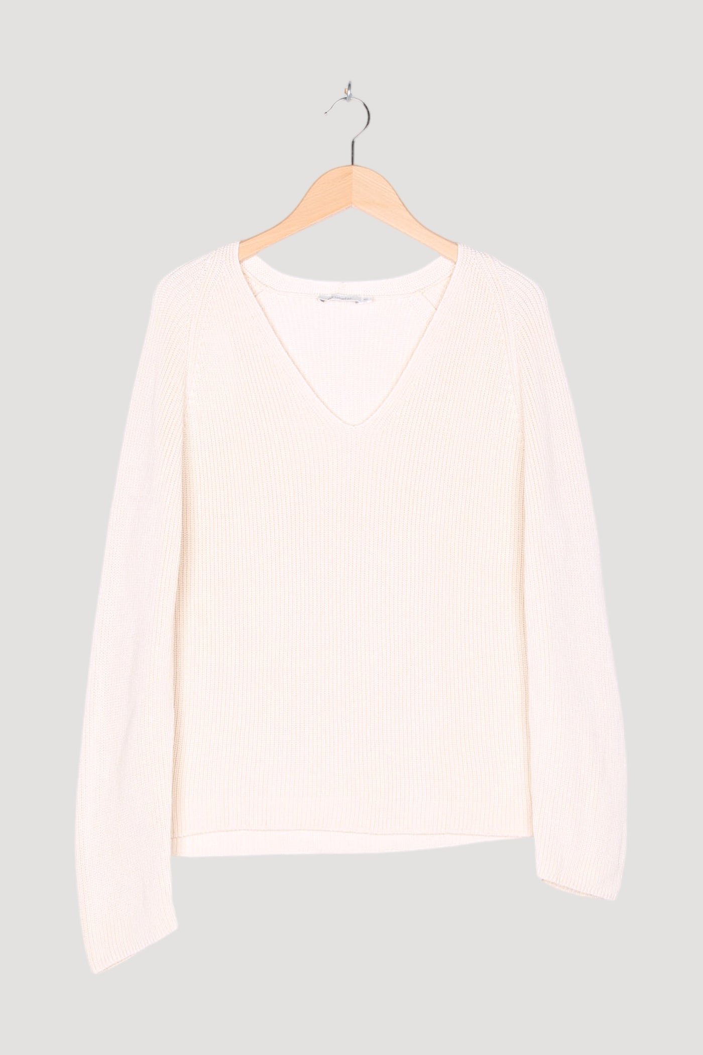 Secondhand V-Pullover aus reiner Bio-Baumwolle