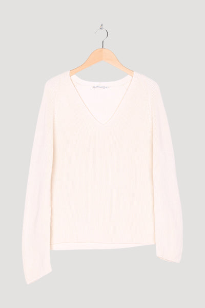 Secondhand V-Pullover aus reiner Bio-Baumwolle