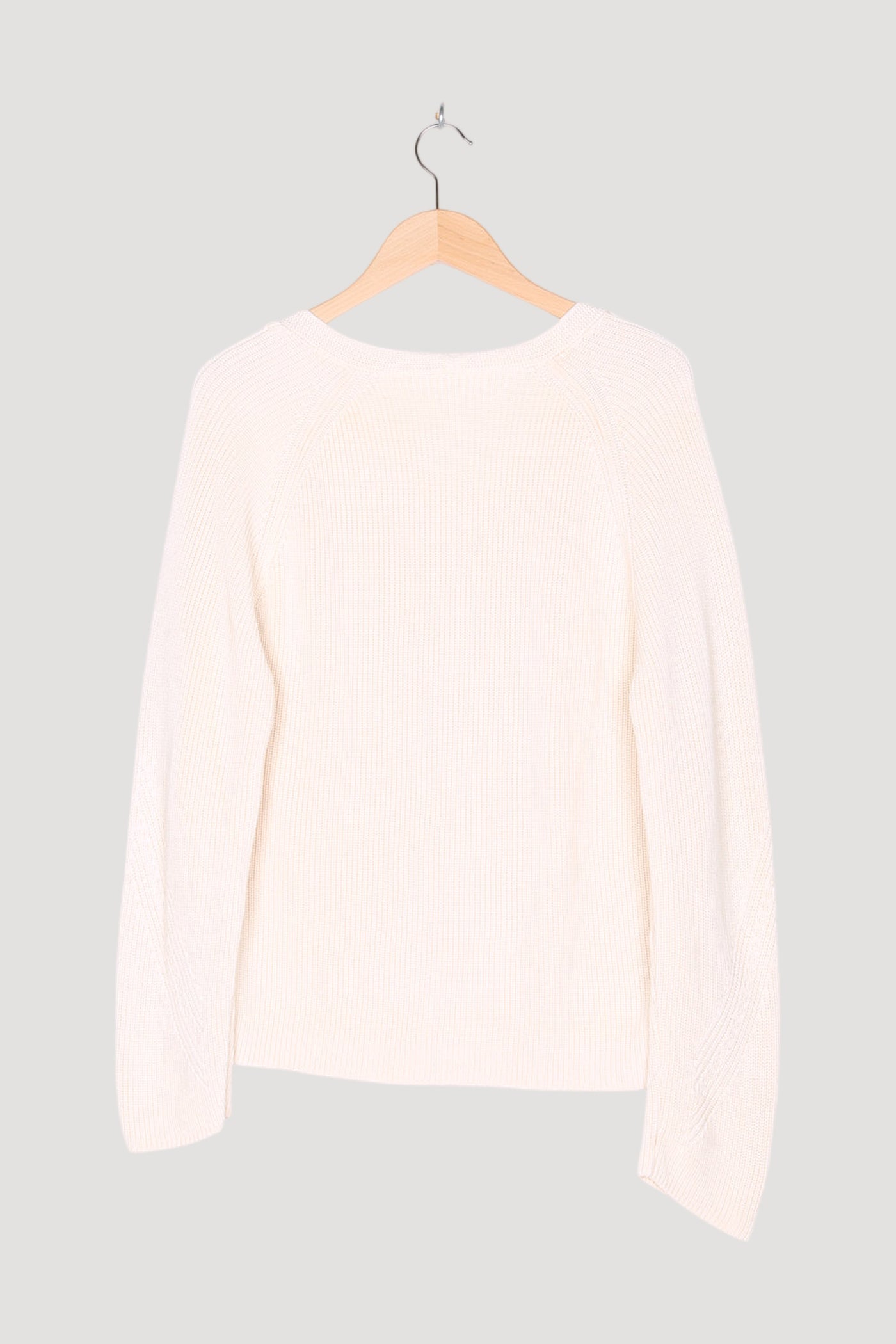 Secondhand V-Pullover aus reiner Bio-Baumwolle