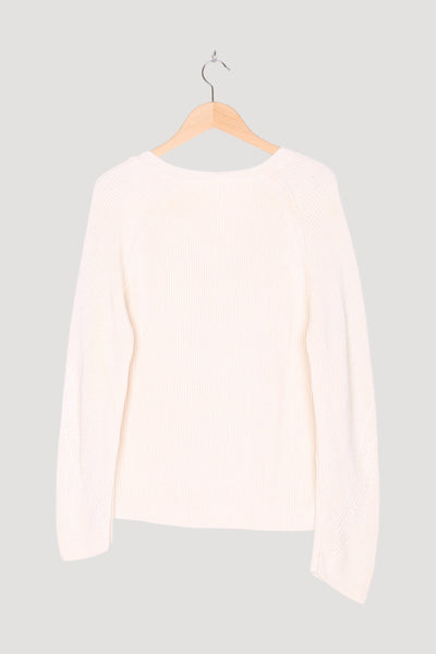 Secondhand V-Pullover aus reiner Bio-Baumwolle