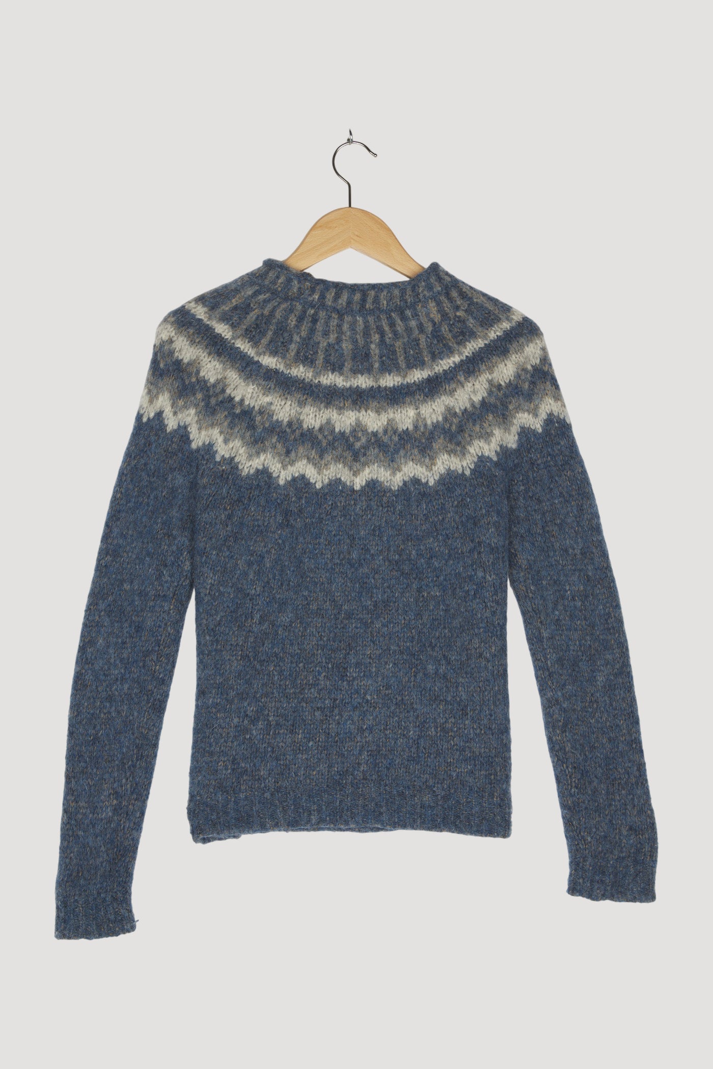Secondhand Norweger-Pullover aus Alpaka mit Bio-Baumwolle