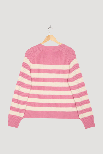 Secondhand Pullover Streifen Relaxed mit Bio-Merinowolle