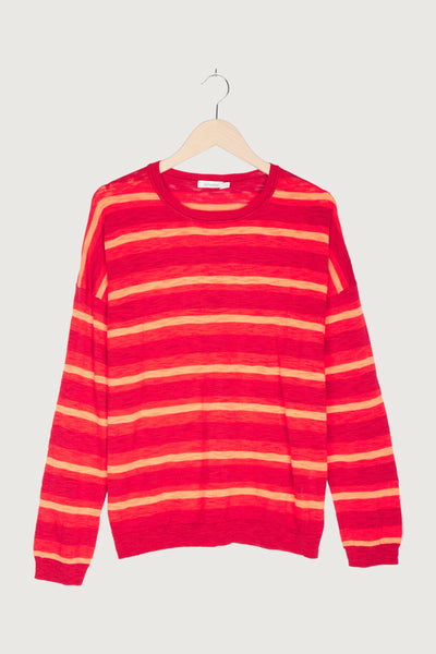 Secondhand Damen Streifen-Pullover aus reiner Bio-Baumwolle