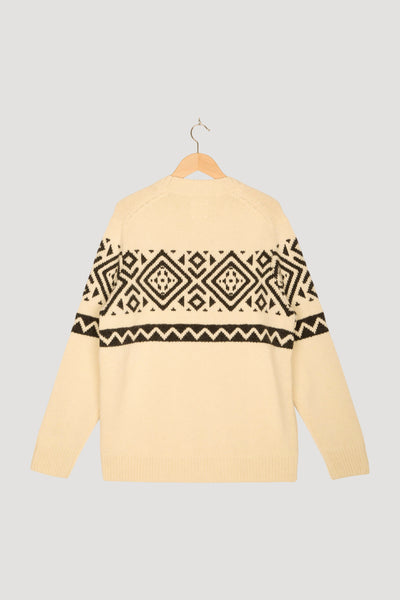 Secondhand Pullover Jacquard aus reiner Schurwolle