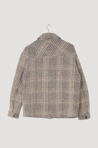 Secondhand Jersey-Overshirt aus Bio-Schurwolle mit Bio-Baumwolle