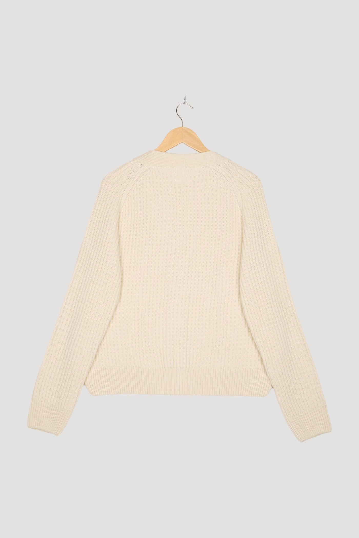 Secondhand Strickjacke Relaxed aus reiner Bio-Baumwolle und Schurwolle