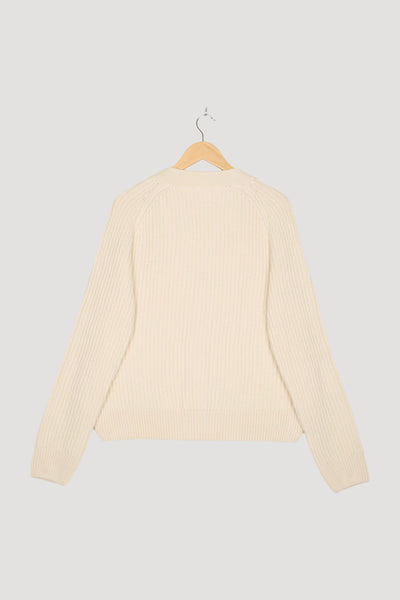 Secondhand Strickjacke Relaxed aus reiner Bio-Baumwolle und Schurwolle
