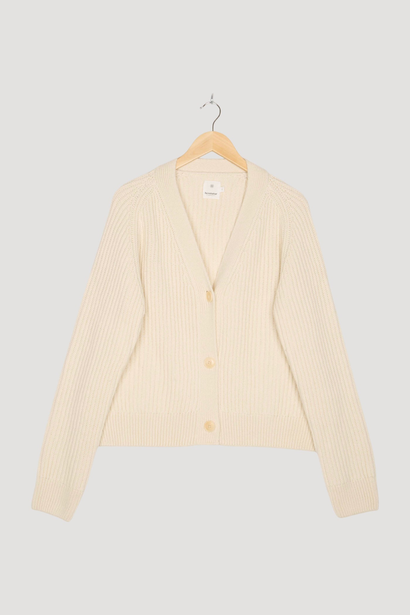 Secondhand Strickjacke Relaxed aus reiner Bio-Baumwolle und Schurwolle