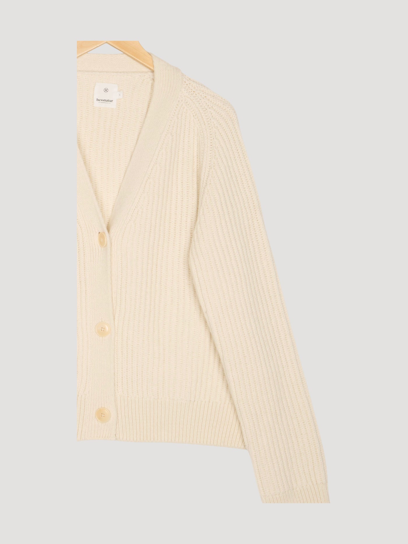 Secondhand Strickjacke Relaxed aus reiner Bio-Baumwolle und Schurwolle
