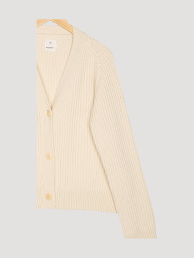 Secondhand Strickjacke Relaxed aus reiner Bio-Baumwolle und Schurwolle