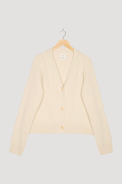 Secondhand Strickjacke Relaxed aus reiner Bio-Baumwolle und Schurwolle