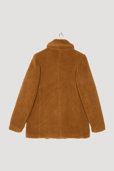 Secondhand Teddyjacke Relaxed aus Schurwolle mit Bio-Baumwolle und Kamelhaar