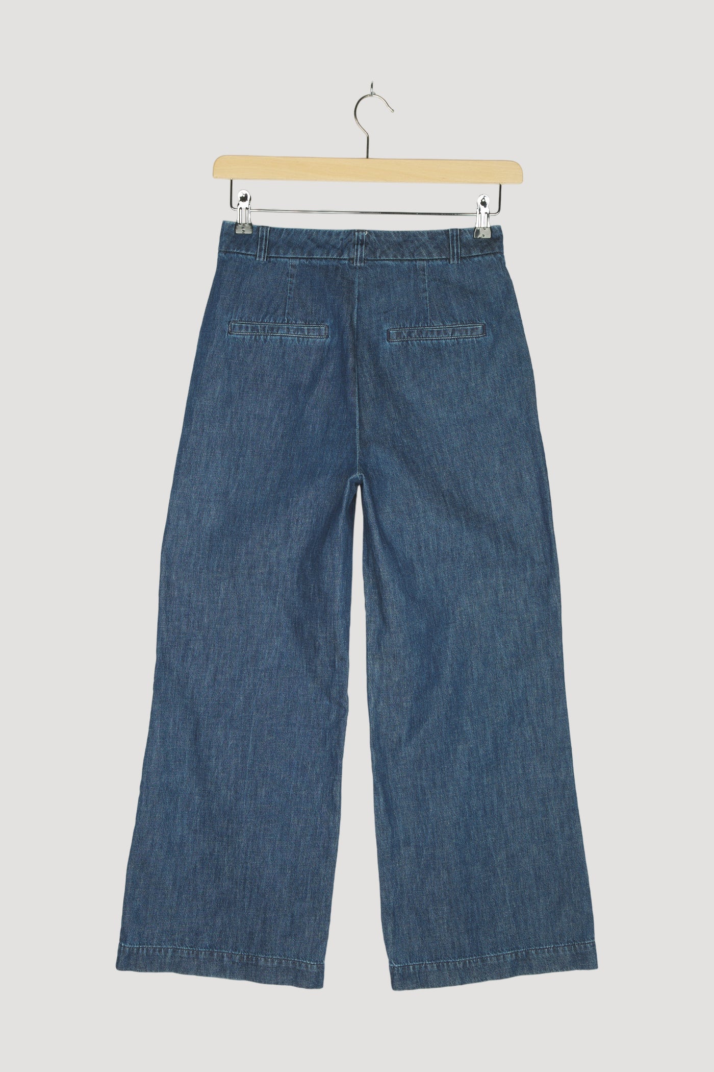 Secondhand Lightdenim Jeans Culotte mit ungefärbtem Kapok