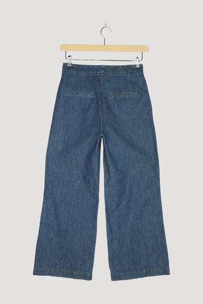 Secondhand Lightdenim Jeans Culotte mit ungefärbtem Kapok