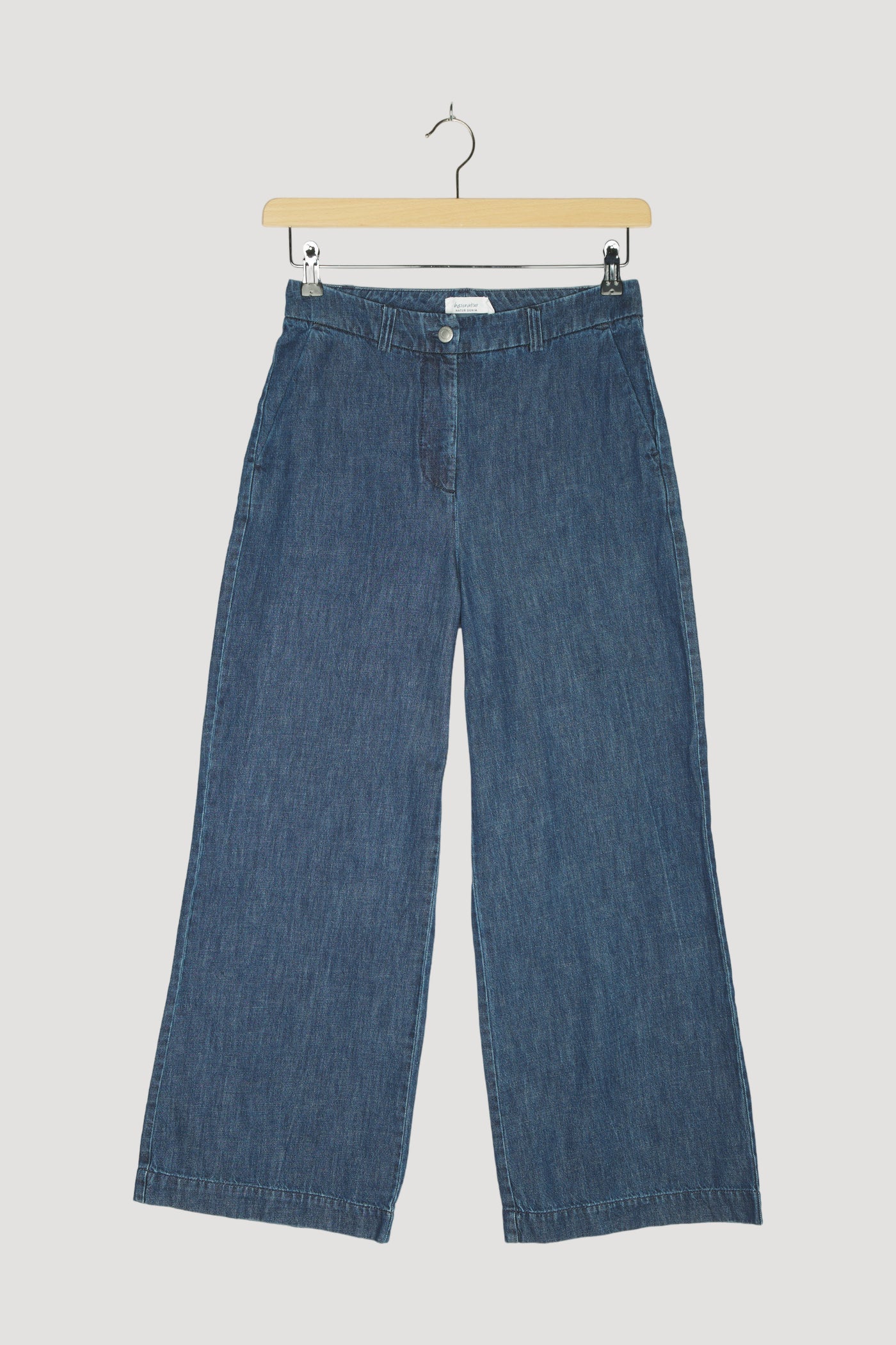 Secondhand Lightdenim Jeans Culotte mit ungefärbtem Kapok