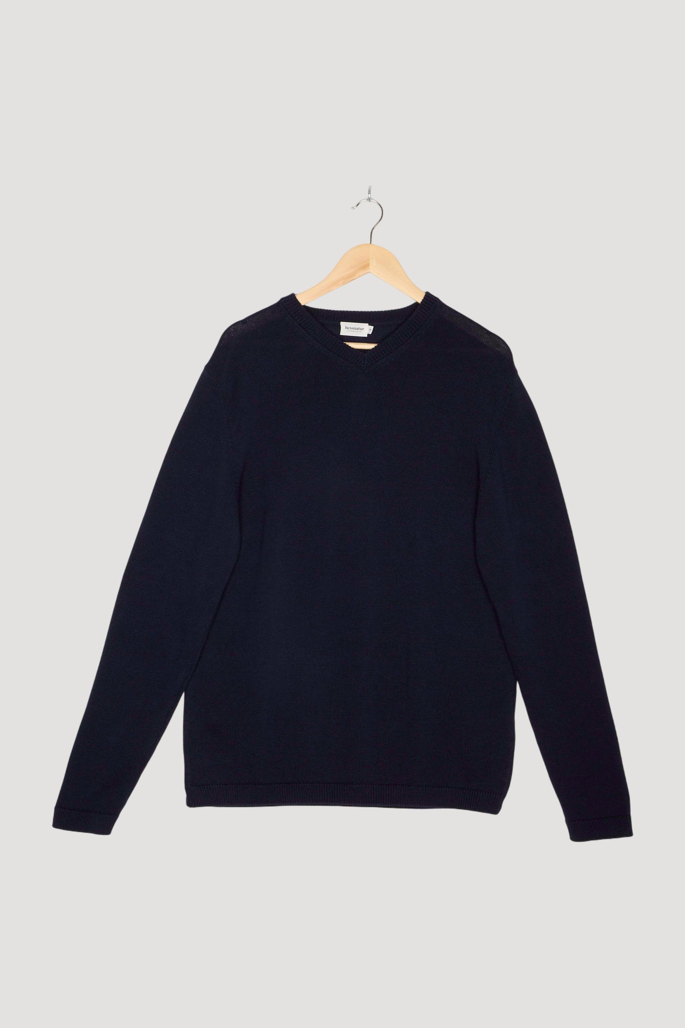 Secondhand V-Pullover Regular aus reiner Bio-Baumwolle mit Bio-Merinowolle