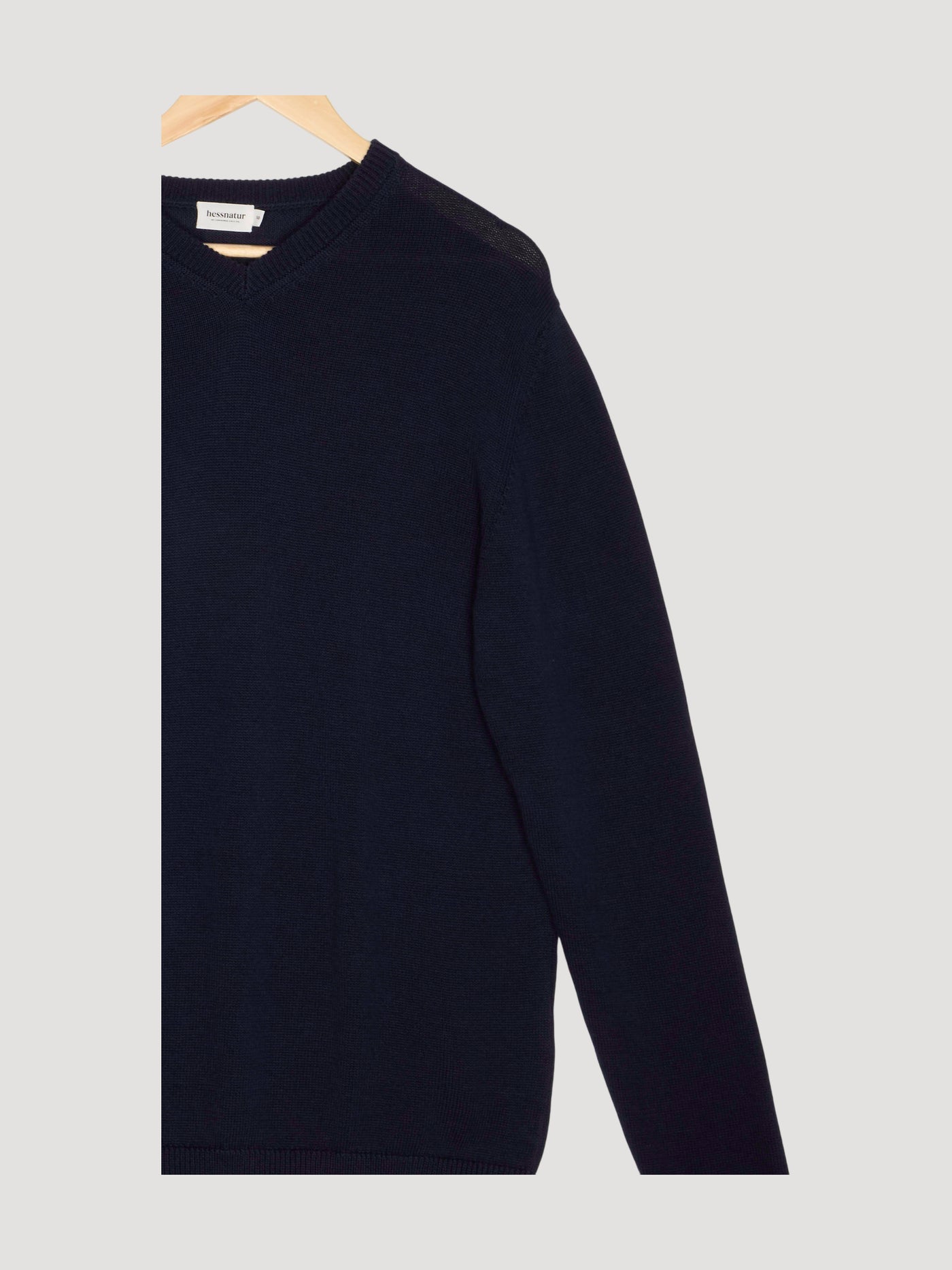 Secondhand V-Pullover Regular aus reiner Bio-Baumwolle mit Bio-Merinowolle