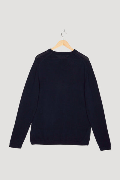 Secondhand V-Pullover Regular aus reiner Bio-Baumwolle mit Bio-Merinowolle