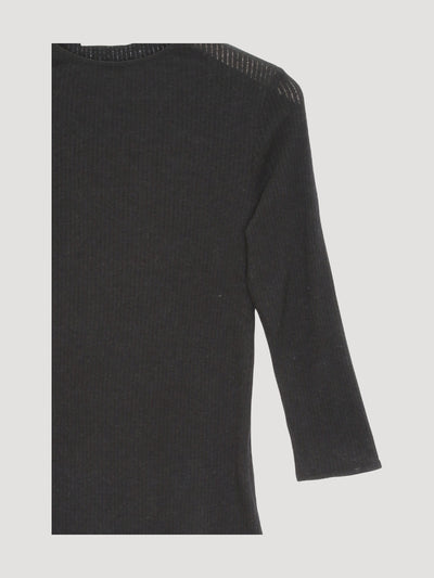 Secondhand Ajour-Shirt aus Bio-Baumwolle mit Schurwolle