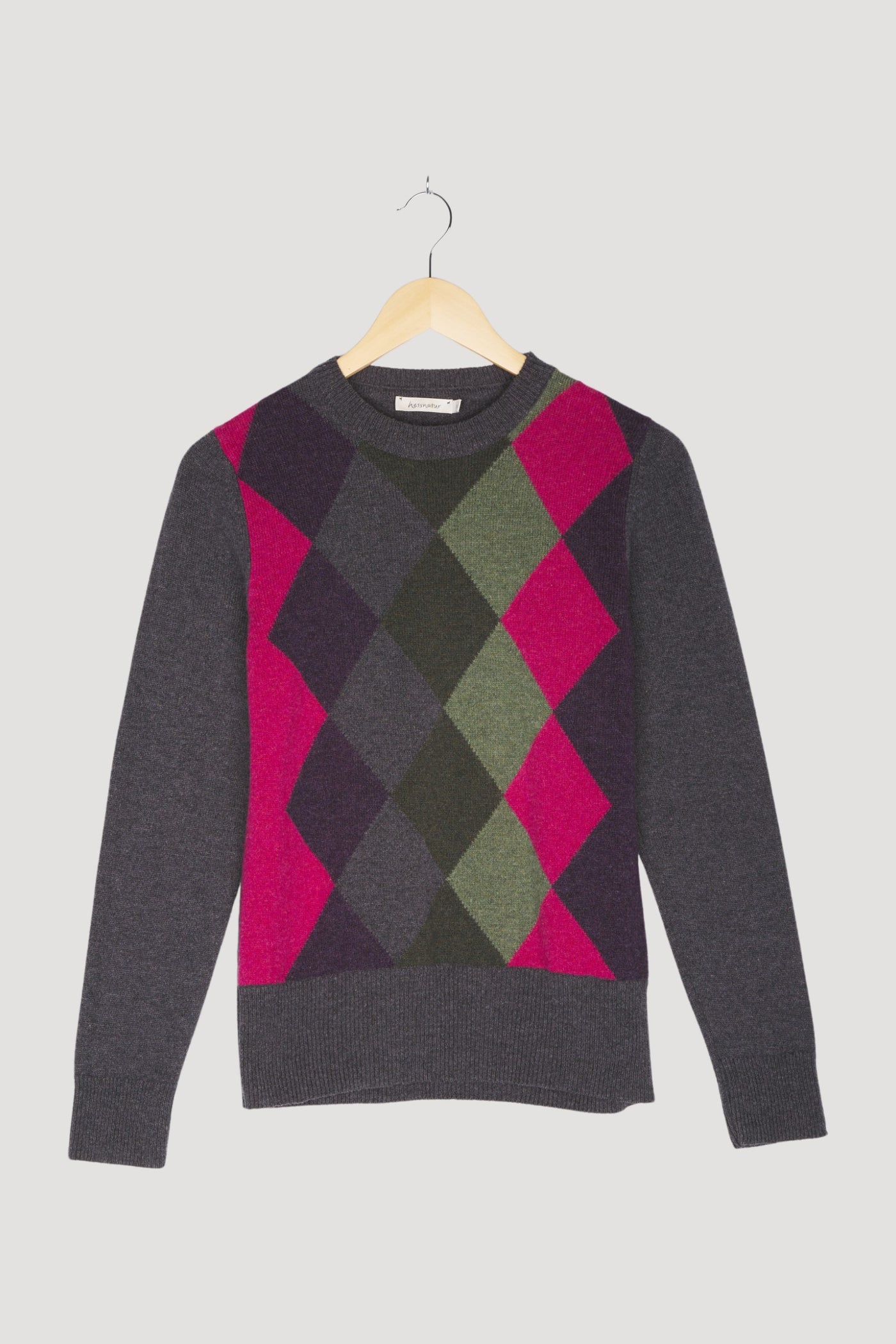 Secondhand Argyle-Pullover aus reiner Lambswool