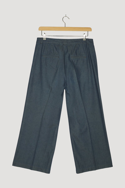 Secondhand Light Denim Culotte aus reiner Bio-Baumwolle