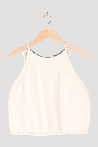 Secondhand Re-Purpose Stricktop aus Bio-Baumwolle mit Kapok