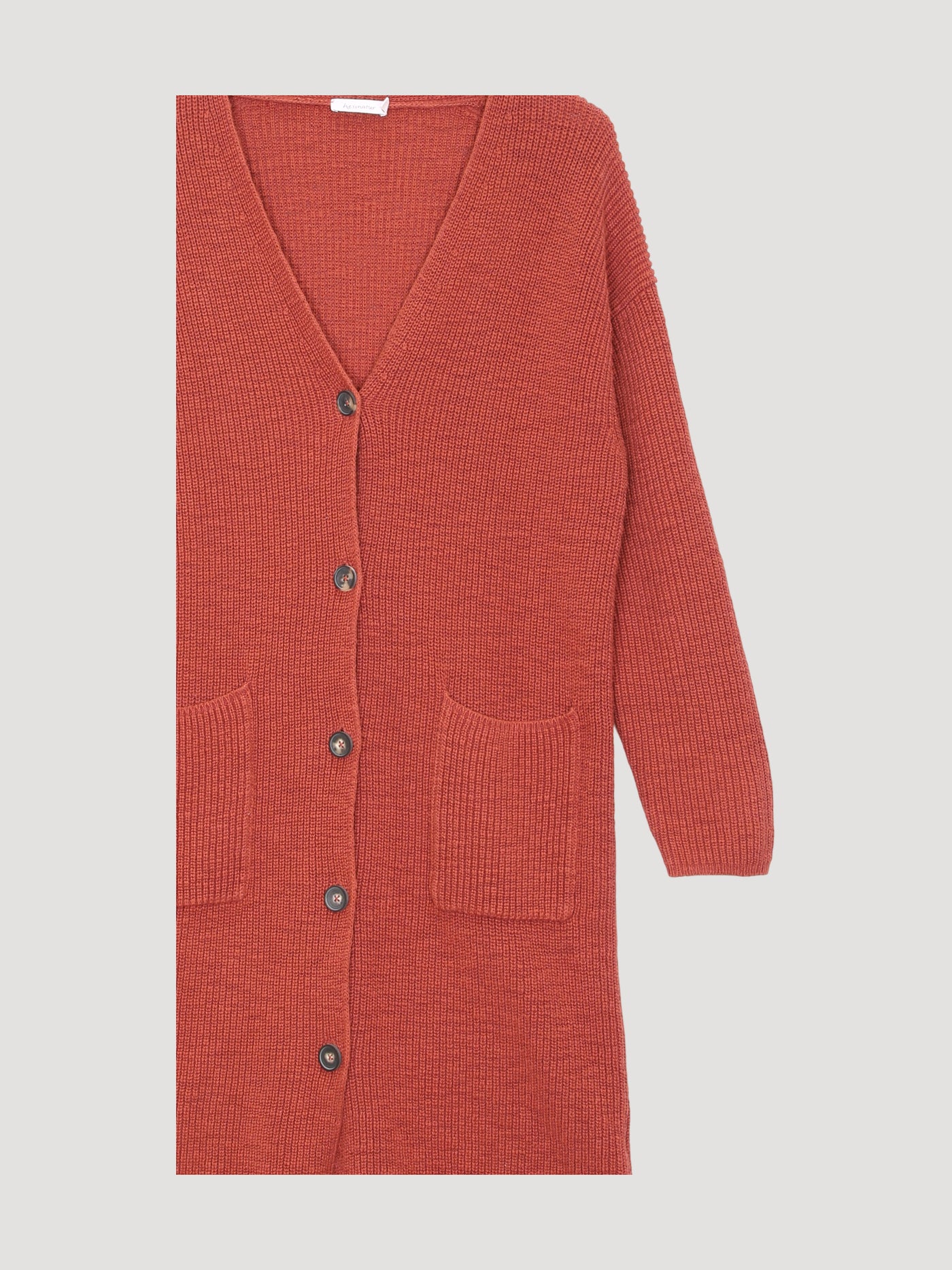 Secondhand Strickmantel aus Bio-Baumwolle mit Kapok