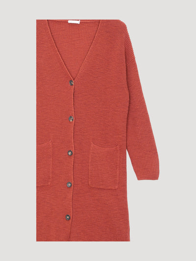 Secondhand Strickmantel aus Bio-Baumwolle mit Kapok
