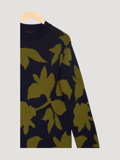 Secondhand Pullover Jacquard Regular aus reiner Bio-Baumwolle mit Bio-Merinowolle