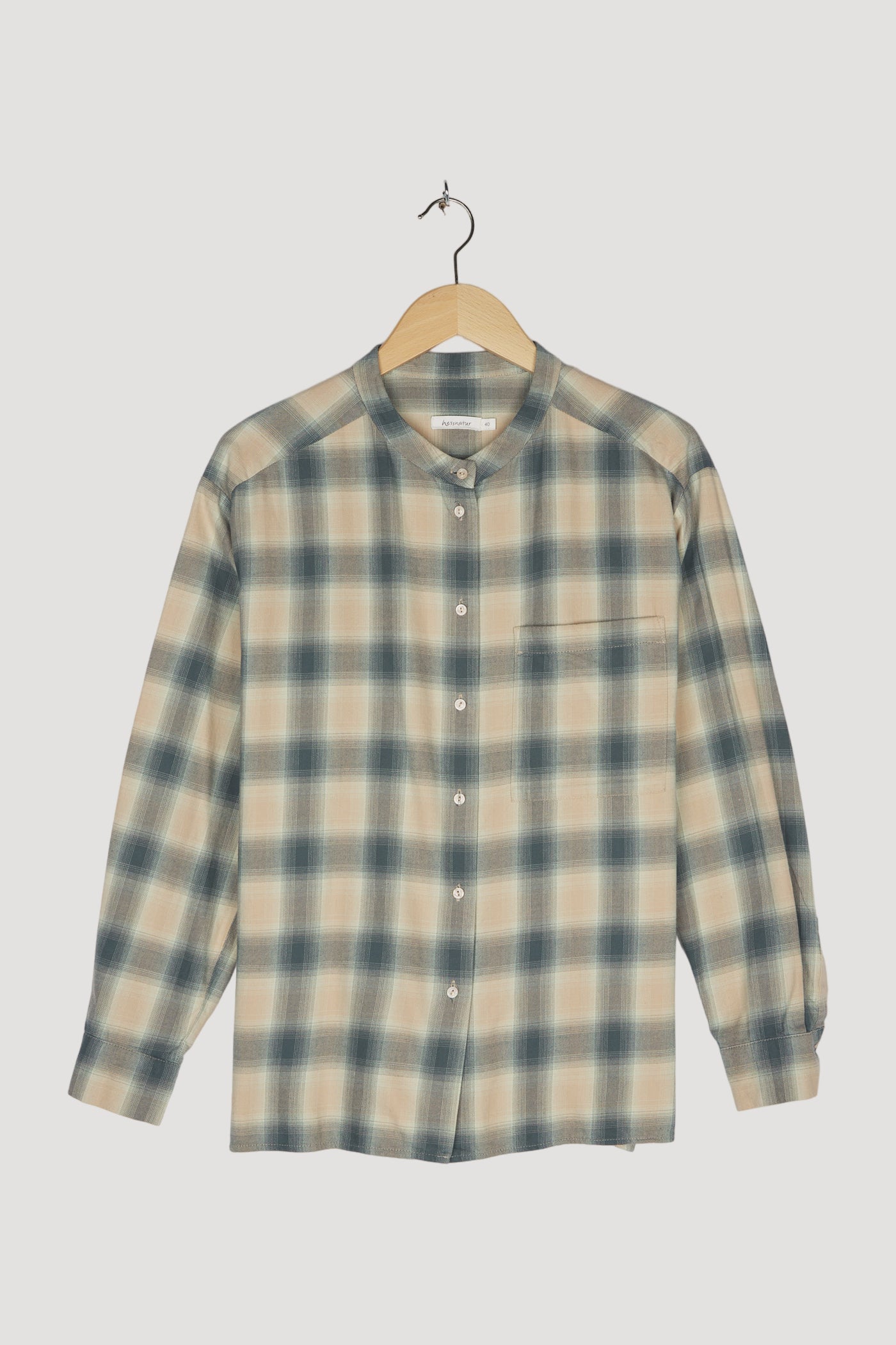 Secondhand Flanell-Bluse aus reiner Bio-Baumwolle