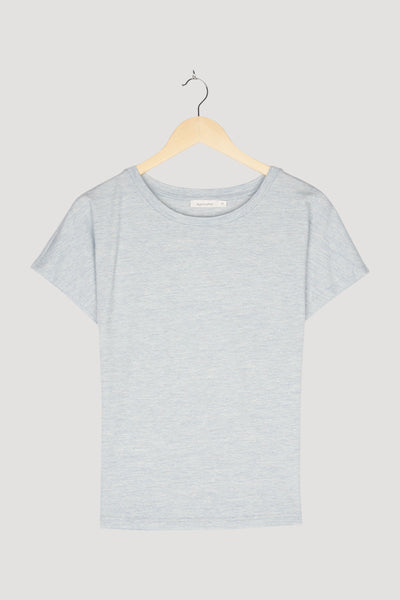 Secondhand Kurzarmshirt aus Bio-Merinowolle mit Hanf und Bio-Baumwolle