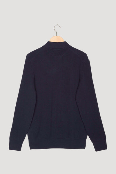 Secondhand Pullover Smart Polo aus reiner Bio-Baumwolle mit Schurwolle