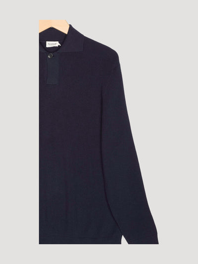 Secondhand Pullover Smart Polo aus reiner Bio-Baumwolle mit Schurwolle