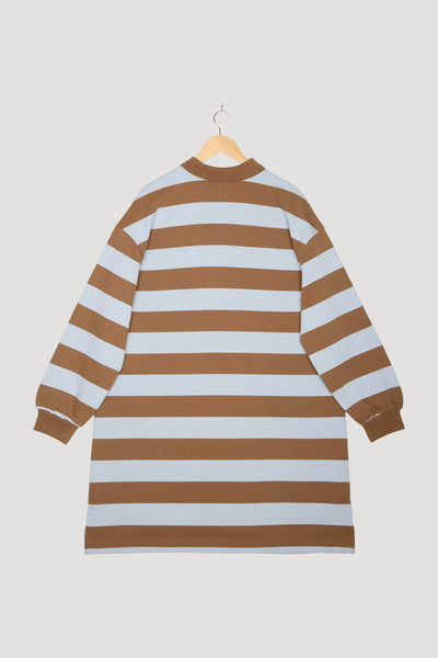 Secondhand Sweat Kleid Streifen Relaxed aus reiner Bio-Baumwolle