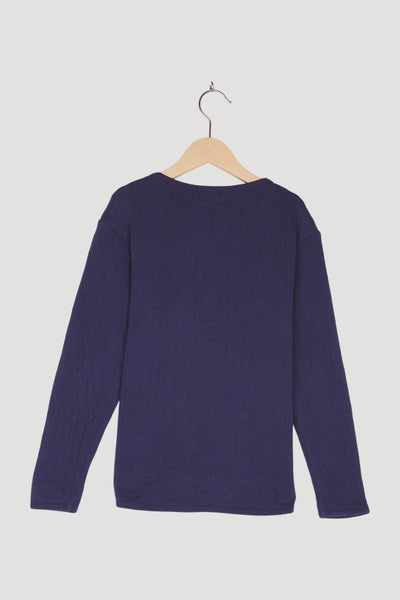 Secondhand Sweatshirt mit Stepp-Optik aus reiner Bio-Baumwolle
