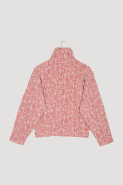 Secondhand Wollfleece Jacke Jacquard Oversize