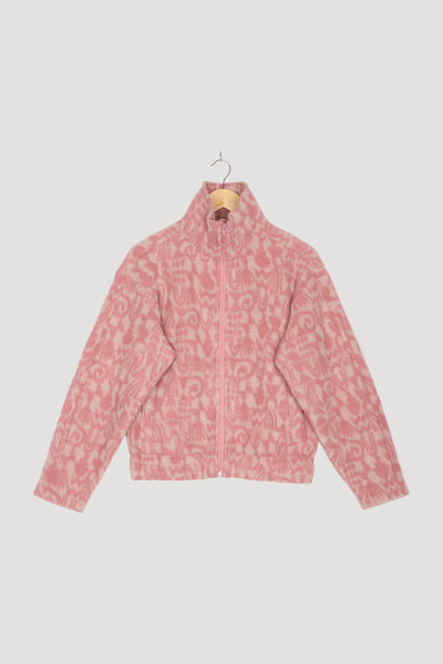 Secondhand Wollfleece Jacke Jacquard Oversize