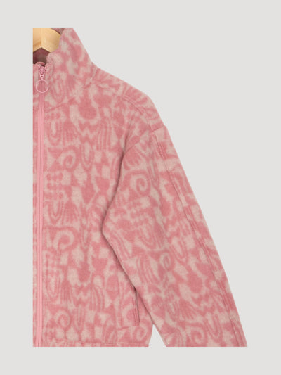 Secondhand Wollfleece Jacke Jacquard Oversize