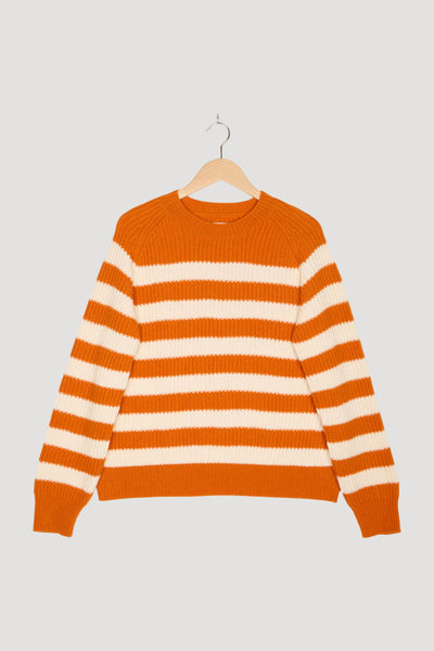 Secondhand Pullover Streifen Relaxed mit Bio-Merinowolle