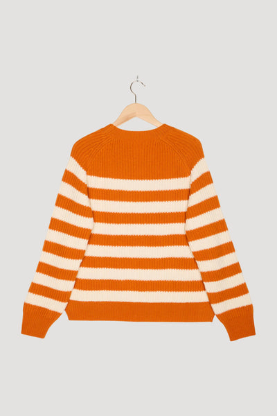 Secondhand Pullover Streifen Relaxed mit Bio-Merinowolle