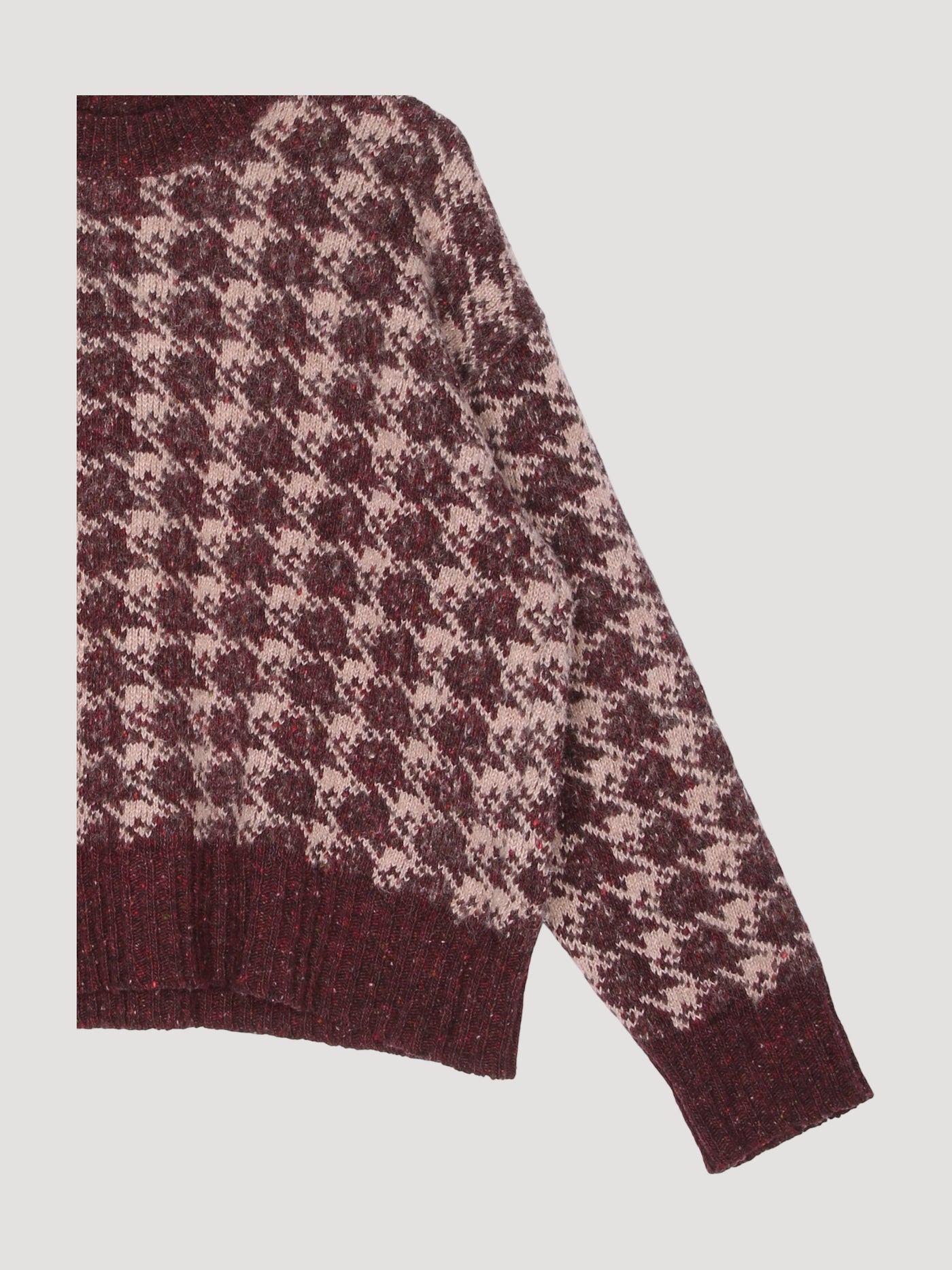 Secondhand Jacquard-Pullover aus Schurwolle mit Alpaka