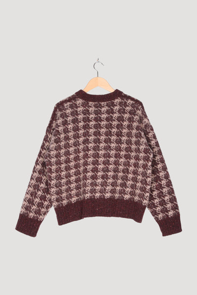 Secondhand Jacquard-Pullover aus Schurwolle mit Alpaka