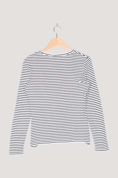 Secondhand Damen Langarm-Ringelshirt aus reiner Bio-Baumwolle