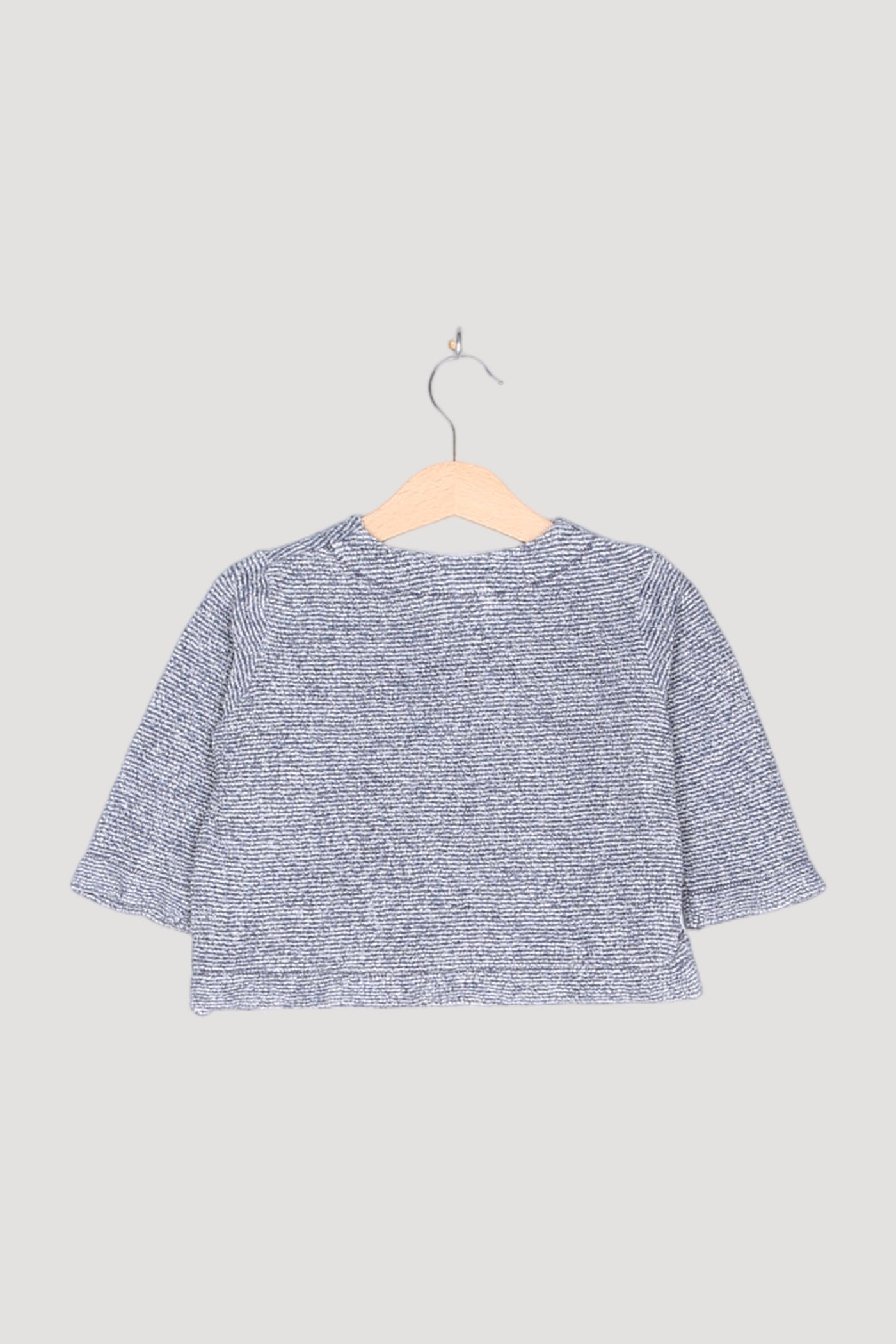 Secondhand Geringelte Fleece-Jacke aus reiner Bio-Baumwolle