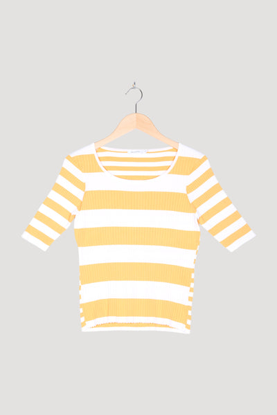 Secondhand Kurzarm-Pullover aus reiner Bio-Baumwolle