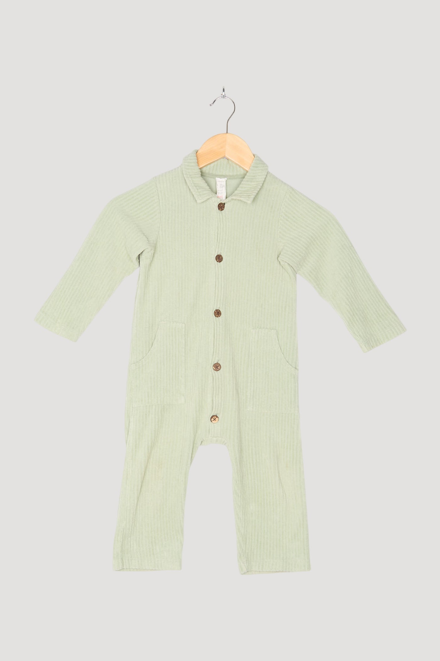 Secondhand Jerseycord-Overall aus reiner Bio-Baumwolle