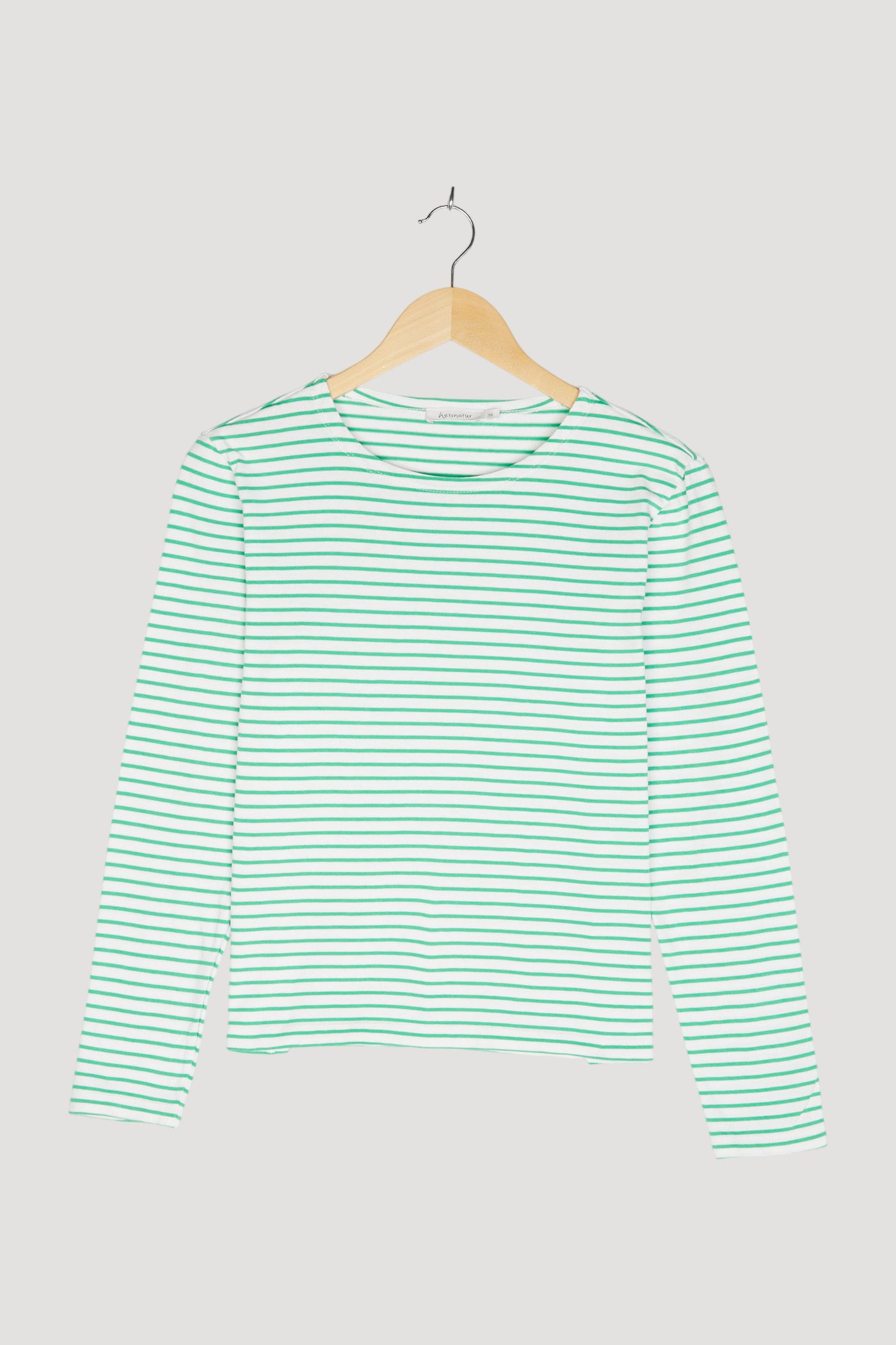 Secondhand Langarm-Ringelshirt aus reiner Bio-Baumwolle